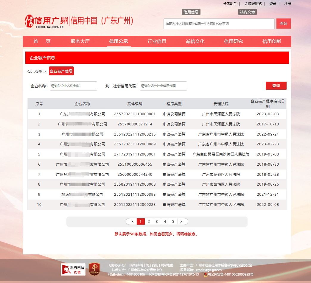 皇冠信用网正网_全面公示皇冠信用网正网!“信用广州”网上线企业破产信息