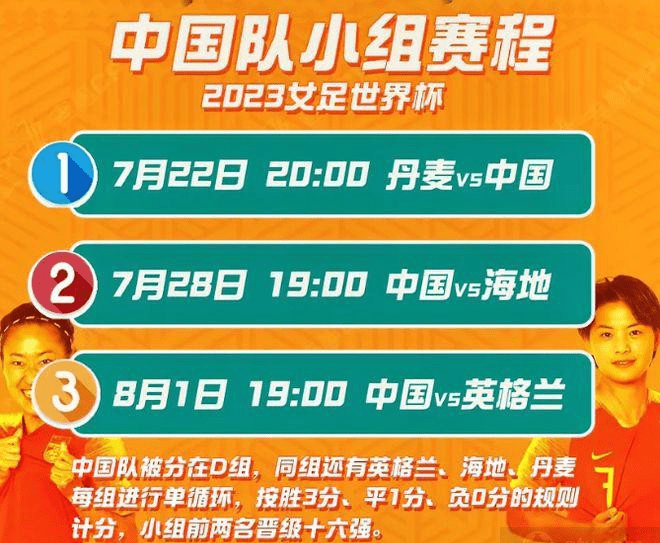 女足世界杯赛程_中国女足世界杯2023赛程时间表一览(官方最新日程)